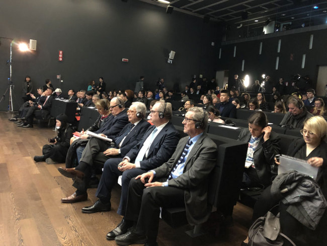 Representatives from Chinese and Italian media attend the China-Italy Media Dialogue held in Rome, Italy, on Wednesday, March 20, 2019. [Photo: China Plus]