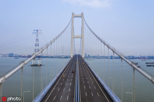 The Nansha Bridge at the Pearl River Estuary, seen here on March 28, 2019. [Photo: IC]
