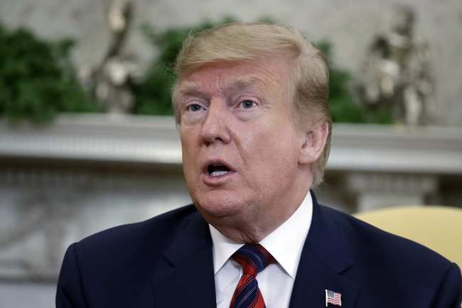 U.S. President Donald Trump meets with South Korean President Moon Jae-in in the Oval Office of the White House, Thursday, April 11, 2019, in Washington. Trump declared that "I know nothing about WikiLeaks" after its disheveled founder Julian Assange was hauled out of the Ecuadorian Embassy in London to face charges, a stark contrast to how candidate Trump showered praise on Assange's hacking organization night after night during the final weeks of the 2016 presidential campaign.[Photo: AP/Evan Vucci]