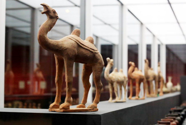 Some of the Chinese cultural relics returned from Italy are on display at the National Museum of China in Beijing on April 24, 2019. [Photo: IC]