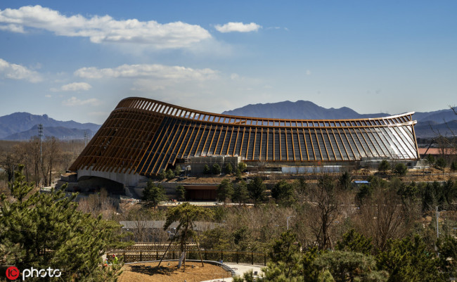 View of the China pavilion in the Beijing World Horticultural Expo venue in Beijing, China, 22 March 2019. [File Photo: IC]