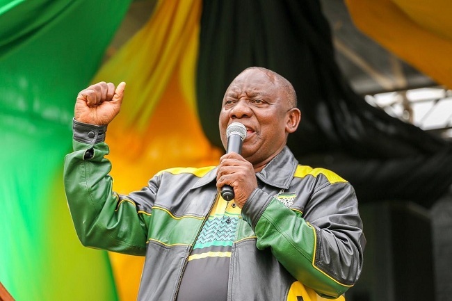 South African President Cyril Ramaphosa is seen addressing the official results announcement of last week's elections. [Photo: Official Twitter account of President Ramaphosa]