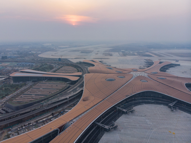 Photo taken on May 11, 2019 shows a view of Beijing Daxing International Airport. [Photo: IC]<br/><br/>