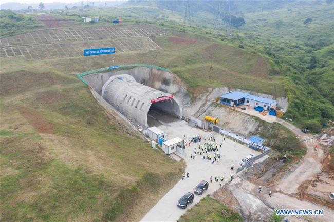 Photo taken on May 14, 2019 shows the first completed tunnel project of Jakarta to Bandung High Speed Rail in Walini, West Java, Indonesia. The 142.3 km-long Chinese-built High Speed Railway (HSR) project will connect Indonesia's capital Jakarta and West Java's Bandung in the southeast. [Photo: Xinhua/Du Yu]