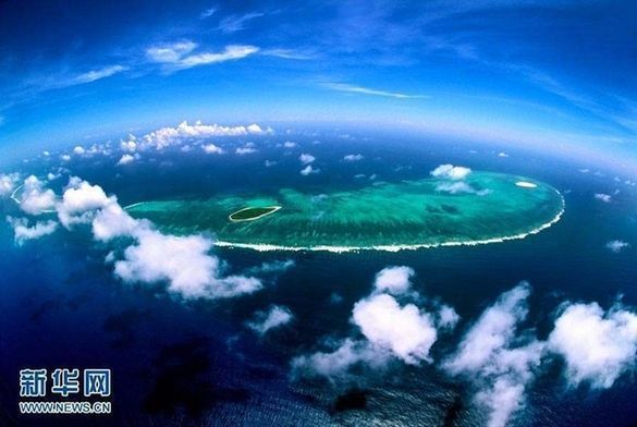 An aerial photo of the South China Sea. [File photo: Xinhua]<br/><br/>