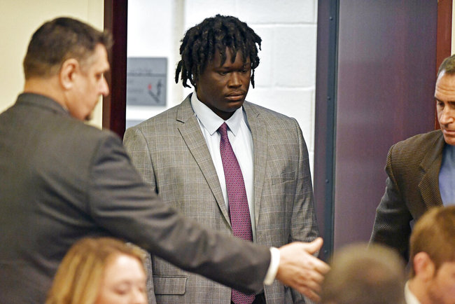 Emanuel Kidega Samson, 27, center, enters the courtroom Monday, May 20, 2019, in Nashville, Tenn. [Photo: AP]