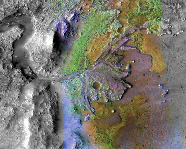 NASA's Mars Reconnaissance Orbiter recently captured this image of Jezero Crater, which will be the landing site for NASA's 2020 rover mission. [Photo: nasa.gov]