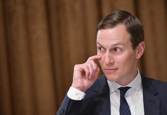 In this file photo, Jared Kushner special advisor to U.S. President Donald Trump listens as President Trump and Poland's President Andrzej Duda take part in a working lunch in the Cabinet Room of the White House in Washington, DC on June 12, 2019. [Photo: AFP/MANDEL NGAN]