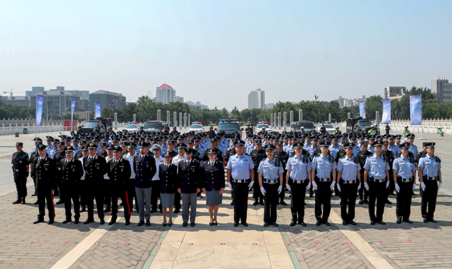 A ceremony launching joint patrols by Italian and Chinese police officers is held in Beijing on June 24, 2019. [Photo: VCG]
