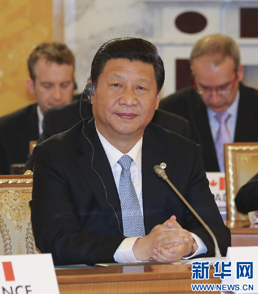 Chinese President Xi Jinping attends the G20 summit in St Petersburg, Russia on September 5, 2013. [Photo: Xinhua]