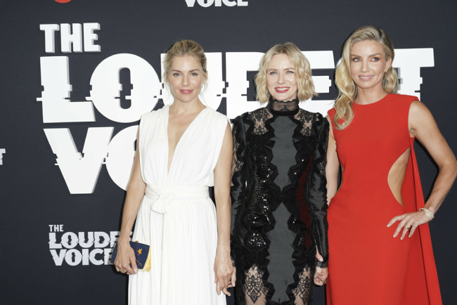 Sienna Miller, Naomi Watts and Annabelle Wallis at the premiere of "The Loudest Voice," New York, June 24, 2019. [Photo: IC]