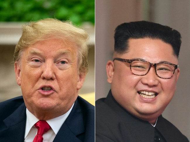 This combination of file pictures created on July 12, 2018 shows U.S. President Donald Trump and DPRK's top leader Kim Jong Un (R). [Photo: AFP]