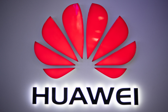 The logo of Huawei. [File Photo: AFP/Fred Dufour]