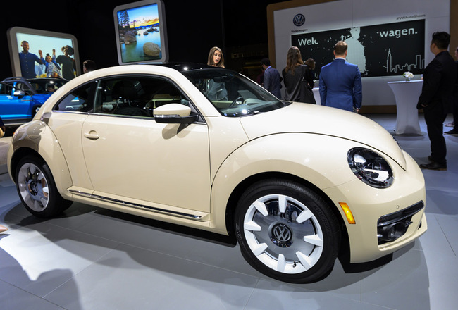 Volkswagen Beetle at the New York International Auto Show at the Jacob K. Javits Convention Center in New York City, NY on April 17, 2019. [Photo: IC]