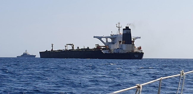 File photo of Iranian oil supertanker Grace 1. [Photo: Stephen McHugh via ATTENTION EDITORS/VCG]