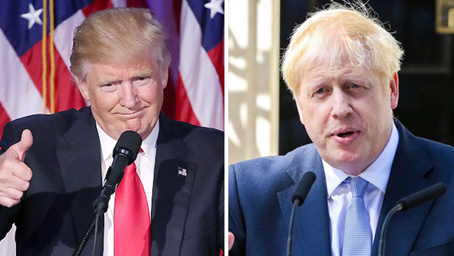 U.S. President Donald Trump and British Prime Minister Boris Johnson [Photo: China Plus]