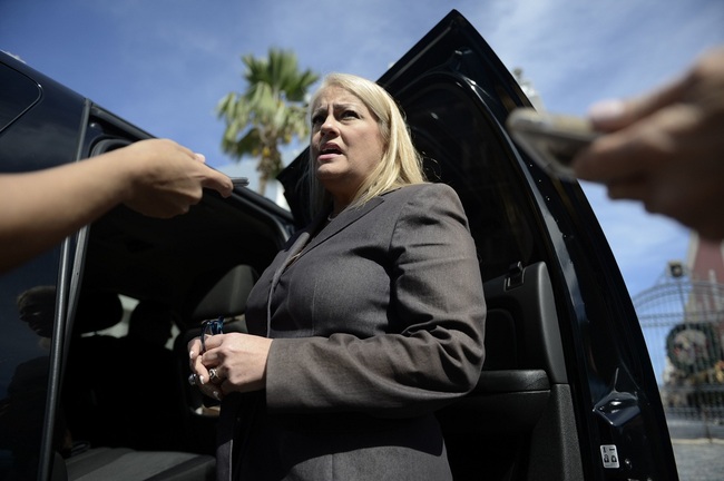 File Photo: Puerto Rico Justice Secretary Wanda Vazquez answers reporters' questions, in San Juan, Puerto Rico, Jan. 16, 2018. [Photo: AP/Carlos Giusti]