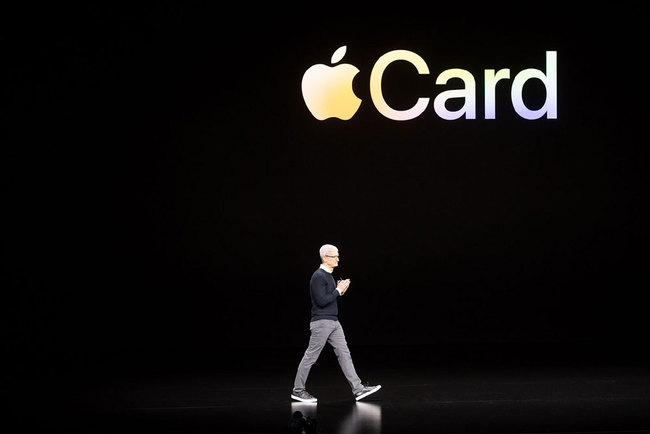 Apple CEO Tim Cook introduces Apple Card during a launch event at Apple headquarters on March 25, 2019, in Cupertino, California. [File photo: AFP via VCG/Noah Berger]