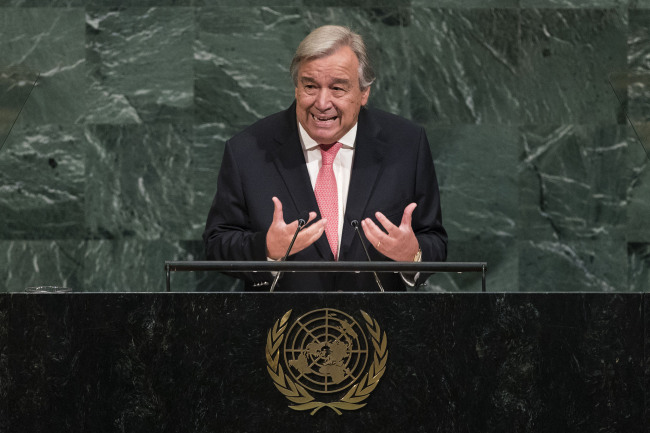 UN Secretary General Antonio Guterres. [File photo: Getty Images via VCG/Drew Angerer]