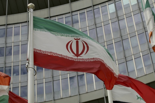 The national flag of Iran. [File Photo: AP via IC/Ronald Zak]