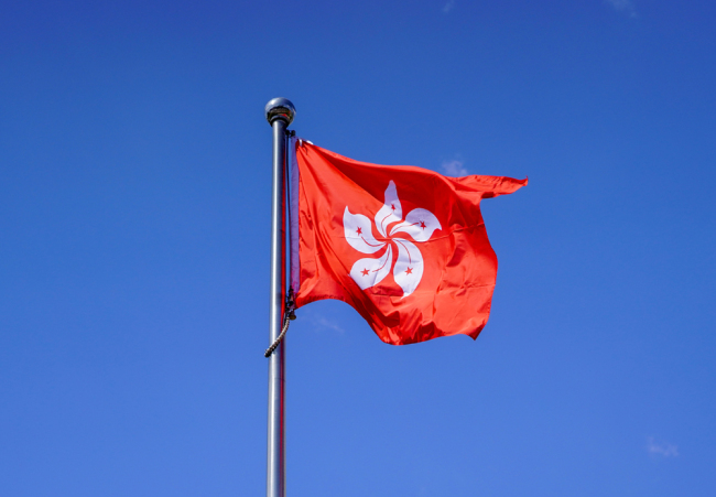 The flag of the Hong Kong Special Administrative Region (HKSAR). [File Photo: IC]
