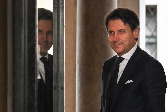 Italy’s Prime Minister Giuseppe Conte arrives to attend a meeting at the Senate, after he was given by the Italian president a mandate to form a new government, on August 29, 2019 in Rome. [Photo: AFP]