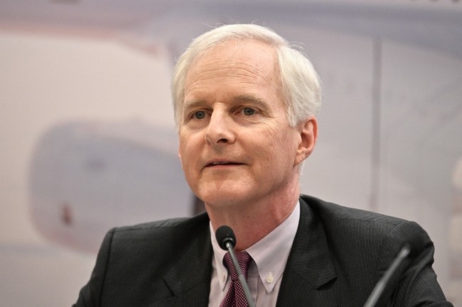 Cathay Pacific's chairman John Slosar attends a press conference following the release of the company's annual results in Hong Kong, March 13, 2019. [Photo: AFP]