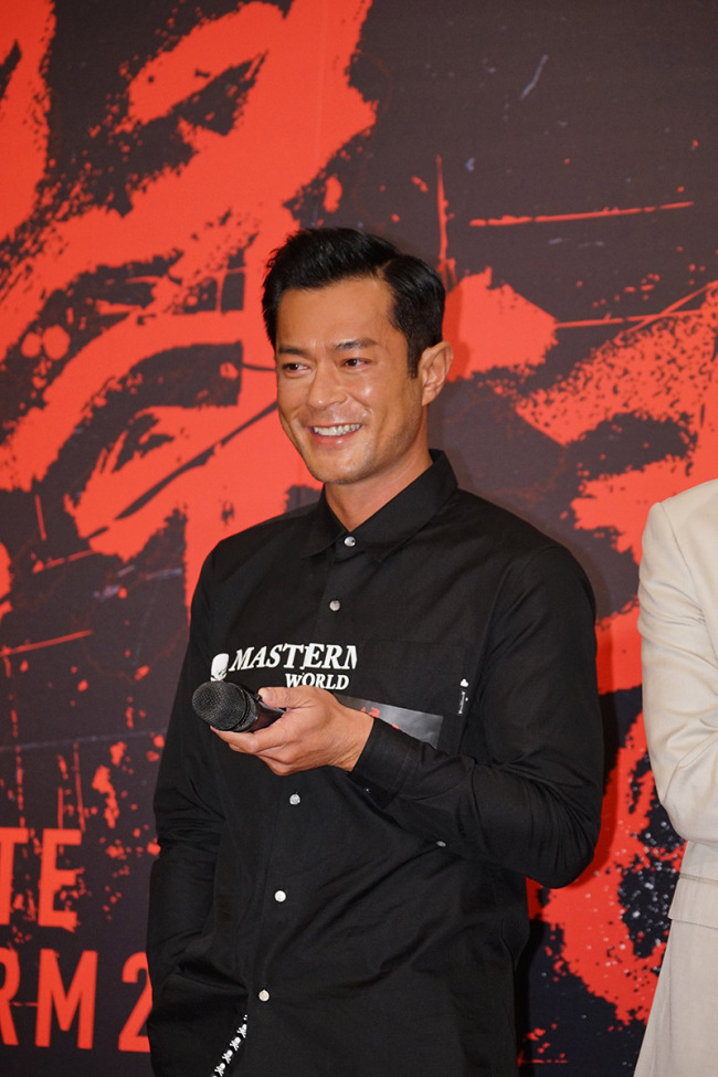 Hong Kong actor Louis Koo Tin-lok attends a press conference for the Hong Kong action film "White Storm 2 - Drug Lords" in Hong Kong, China, on 30 August 2018. [Photo: IC]