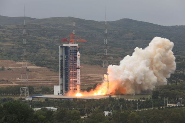 China launches a resource satellite and two small satellites from the Taiyuan Satellite Launch Center in Shanxi Province on Thursday, September 12, 2019. [Photo: China Plus/Zheng Taotao]