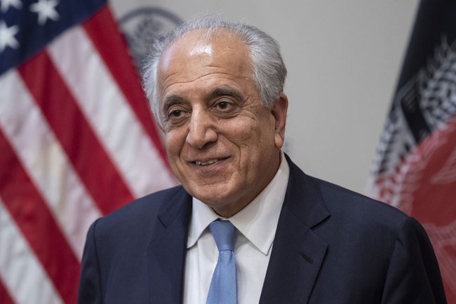 US Special Envoy Zalmay Khalilzad participates in a discussion on "The Prospects for Peace in Afghanistan" at the United States Institute of Peace (USIP) in Washington, DC, on February 8, 2019. [File photo: AFP/Jim Watson]