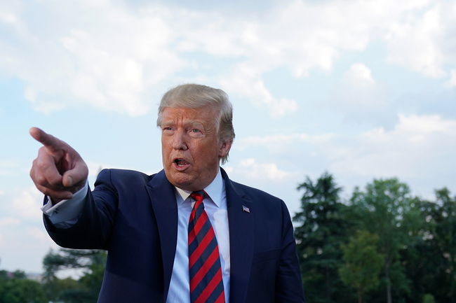 U.S. President Donald Trump speaks to members of the media prior to a departure from the White House September 12, 2019 in Washington, DC. [Photo: Alex Wong/Getty Images via VCG]