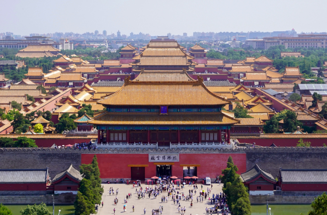 An aerial view of the Palace Museum. [File Photo: IC]