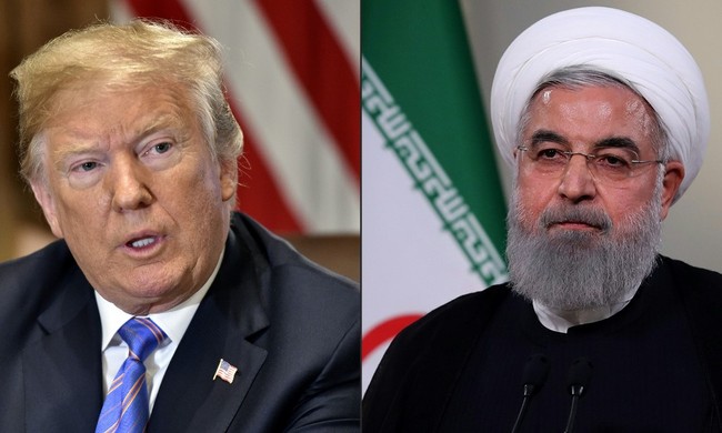 A combo photo shows U.S. President Donald Trump and Iranian President Hassan Rouhani. [Photo: AFP]