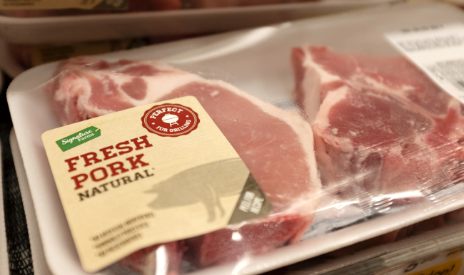 Fresh pork chop is seen at a store in San Jose, California on August 27, 2019. [Photo: IC]