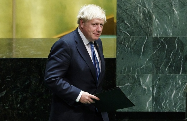 The United Kingdom's Prime Minister Boris Johnson arrives to address the General Debate of the 74th session of the General Assembly of the United Nations at United Nations Headquarters in New York, New York, USA, September 24, 2019. [Photo: EPA via IC/JUSTIN LANE]