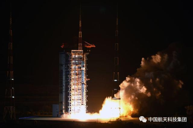 The satellite, Gaofen-10, is launched aboard a Long March-4C rocket from the Taiyuan Satellite Launch Center in north China's Shanxi Province at 2:51 a.m. Saturday, October 5, 2019. [Photo: spacechina.com]