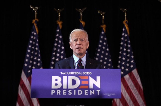 Democratic presidential hopeful Joe Biden makes a statement on Ukraine corruption during a press conference at the Hotel Du Pont in Wilmington, Delaware on September 23, 2019. [File Photo: AFP]