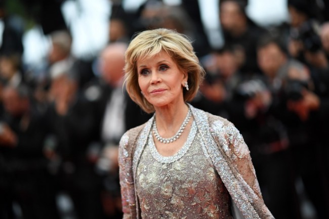 In this file photo taken on May 14, 2018 US actress Jane Fonda poses as she arrives for the screening of the film "BlacKkKlansman" at the 71st edition of the Cannes Film Festival in Cannes, southern France. [Photo: AFP]
