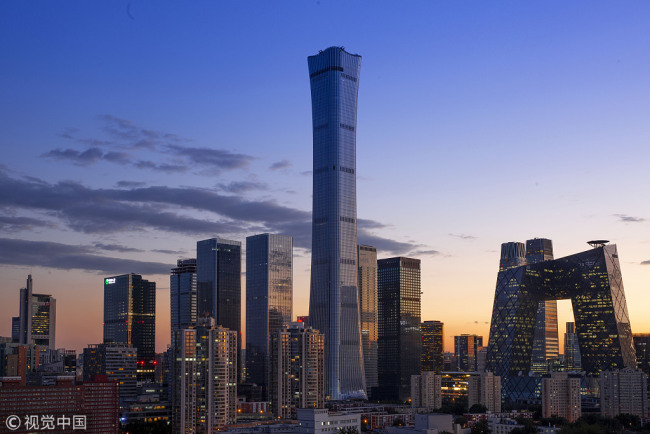 Skyscrapers in Chaoyang district of Beijing. [Photo: VCG]