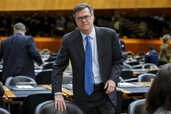 Dennis Shea, US Ambassador to the WTO, arrives for the opening of the General Council, at the headquarters of the World Trade Organization, WTO, in Geneva, Switzerland, Monday, Dec. 9, 2019. [Photo: AP]