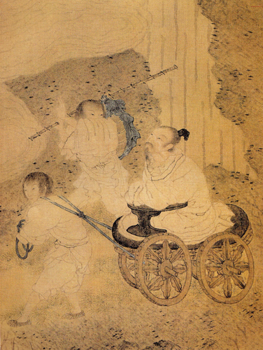 La imagen de Li Bai en una pintura de la dinastía Ming. 