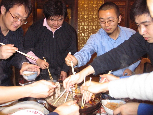 Costumbres en una mesa china