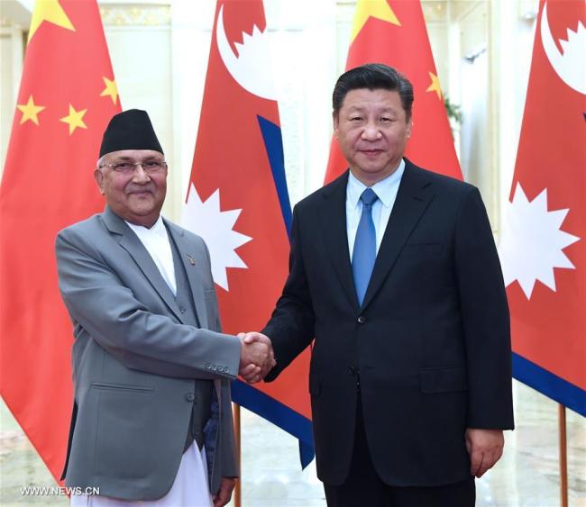 Le président chinois rencontre le Premier ministre népalais