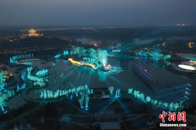 Exposition horticole de Beijing : les lumières en phase d'essais