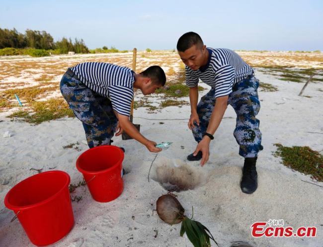 Des soldats transforment l'île déserte de Zhongjian en paradis