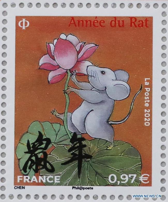 La Poste de France célèbre le Nouvel An du calendrier lunaire chinois avec des timbres consacrés à "l'Année du Rat"