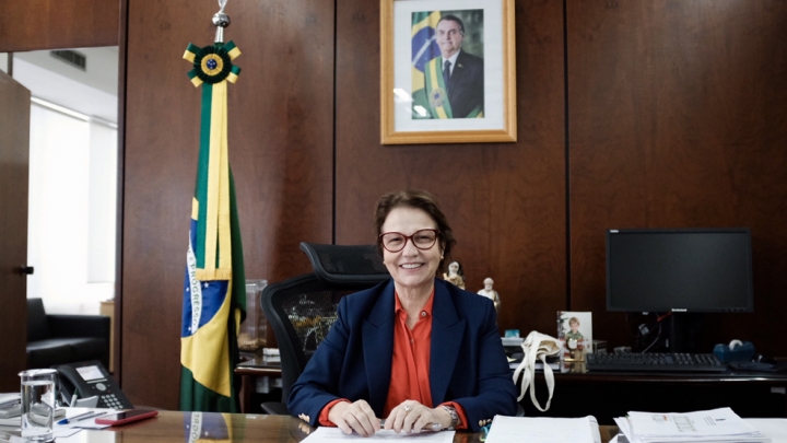 Ministra da Agricultura Pecuária e Abastecimento do Brasil, Tereza Cristina, fala sobre as cooperaçõess China-Brasil
