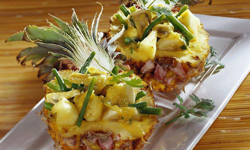 Блюда с ананасом