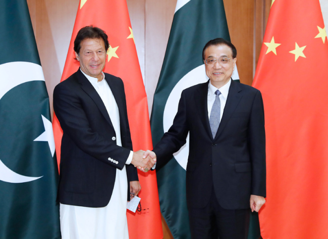 چینی صدر شی جن پھنگ کی پاکستانی وزیر اعظم عمران خان سے ملاقات