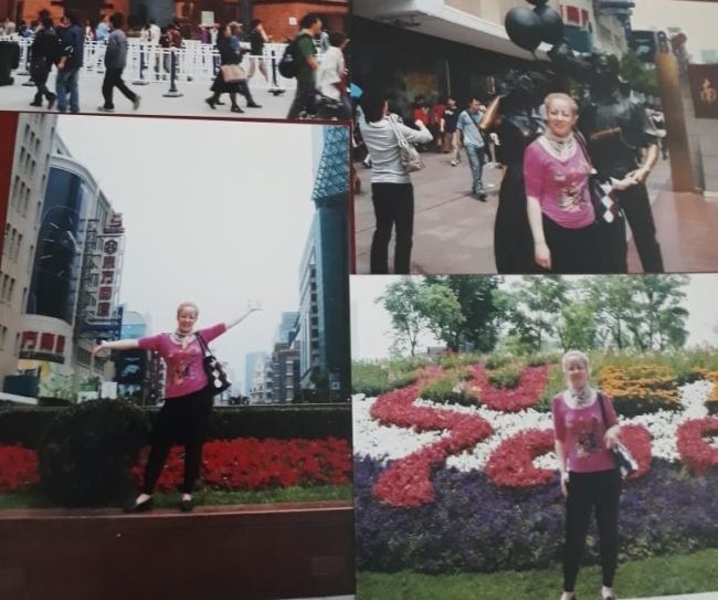 Iris Bega ne foto kujtime nga Kina